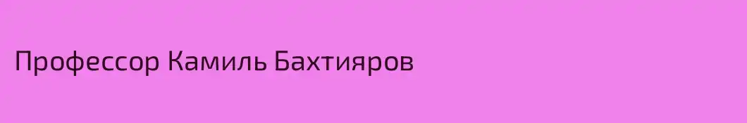 Профессор Камиль Бахтияров